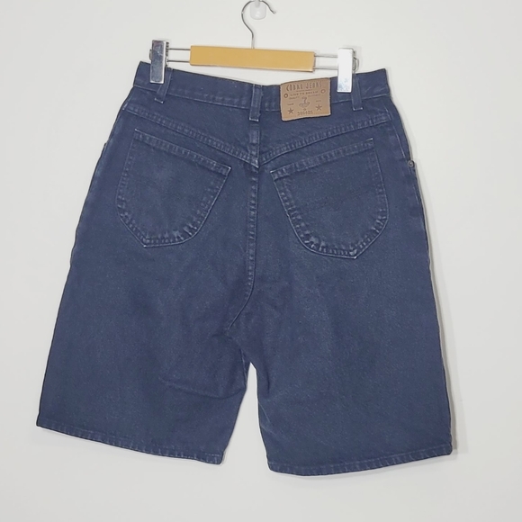 COBRA JEANS Vintage Black 100% Cotton Wide Leg Short Unisex Oversized Size 31 - Picture 6 of 14